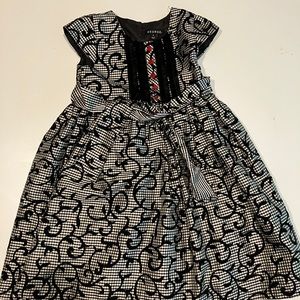 Beautiful brocade and gingham holiday dress with velvet bolero - Girls 6